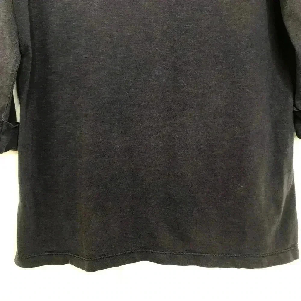Olsen Europe  Tunic Shirt Dark Blue Rivets V-Neck Size 8 - Picture 13 of 16